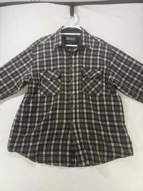 David Taylor Men's Long Sleeve Button Up Plaid Flannel Shirt